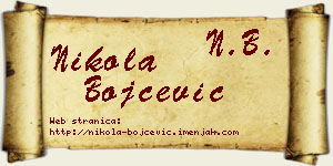 Nikola Bojčević vizit kartica